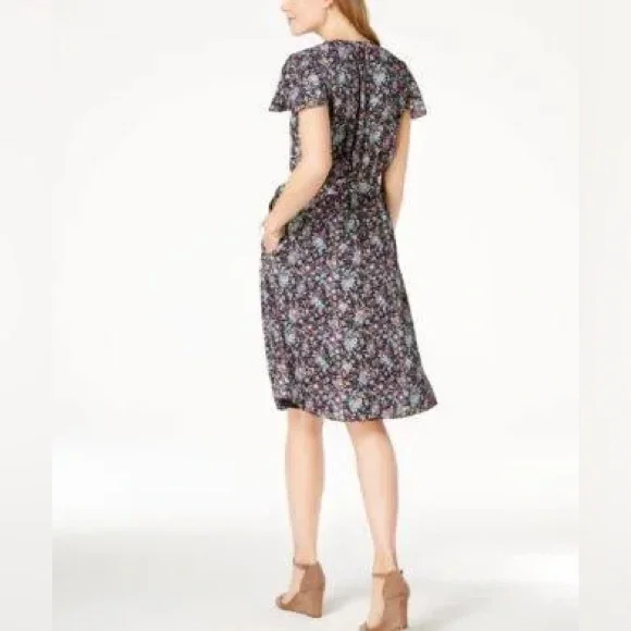 Maison Jules Flutter-Sleeve Wrap Dress - Picture 2 of 7